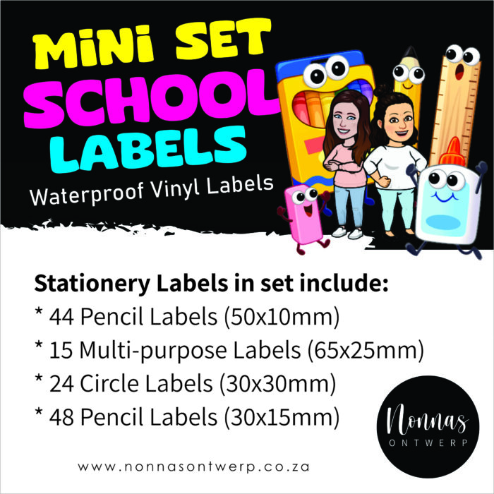 MINI SET STATIONERY LABELS