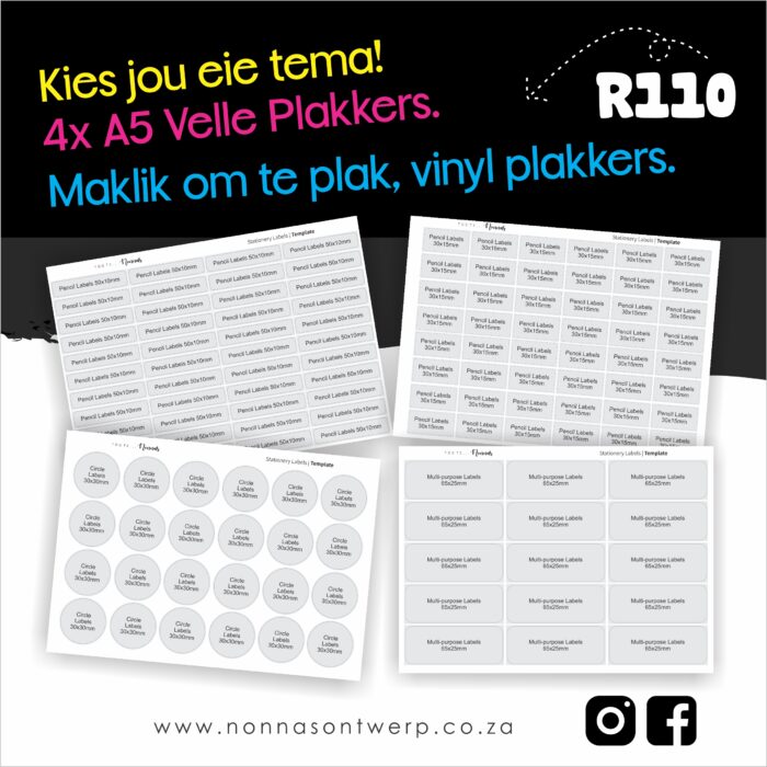MINI STEL SKRYFBEHOEFTE PLAKKERS - Image 2